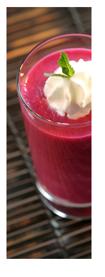Recette de gaspacho de betterave, chantilly au chèvre et basilic