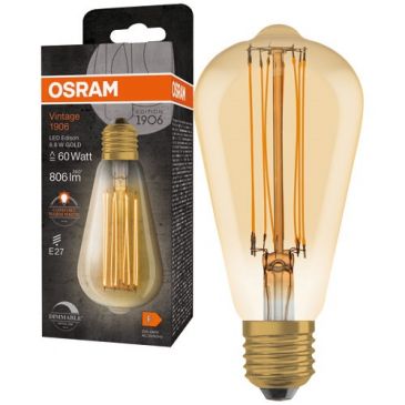 Ampoule edison clair fil d'or 8.8w e27 chaud