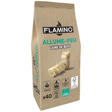 Allume feu laine de bois x 40