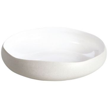 Assiette creuse 20 cm Lin Mat / Blanc Brillant - Oslo