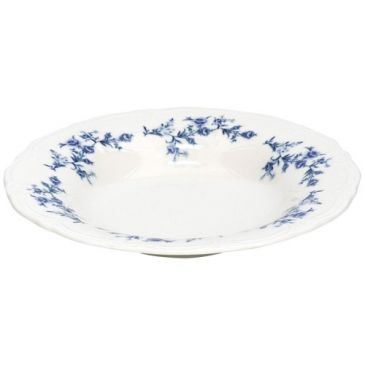 Assiette creuse 23,5 cm Fleurs Bleues - Rétro
