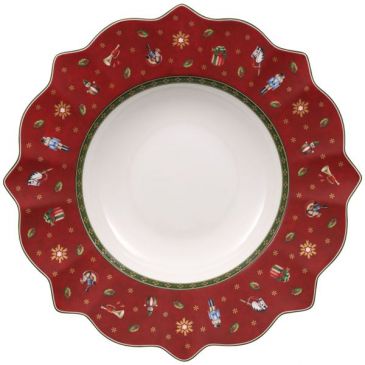 Assiette creuse rouge 26 cm - Toy's Delight