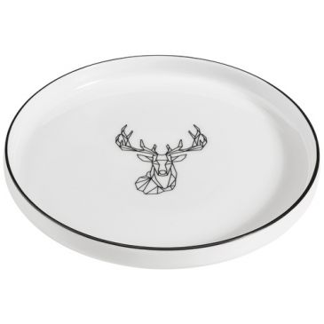 Assiette plate 27 cm Cerf - Origami
