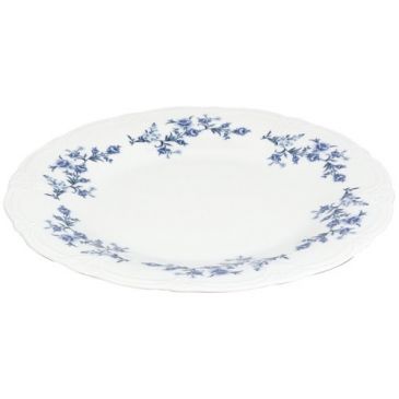 Assiette plate 32 cm Fleurs Bleues - Rétro