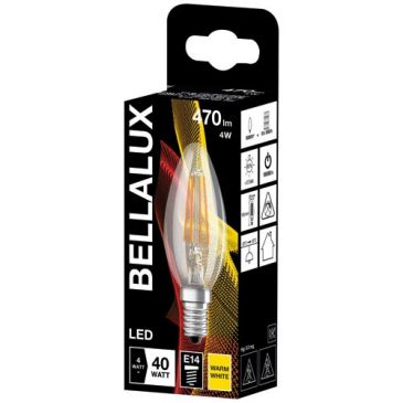 Bellalux led clair flamme e14 4w chaud 470lm