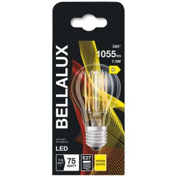 Bellalux led clair standard e27 7.5w chaud 1055lm