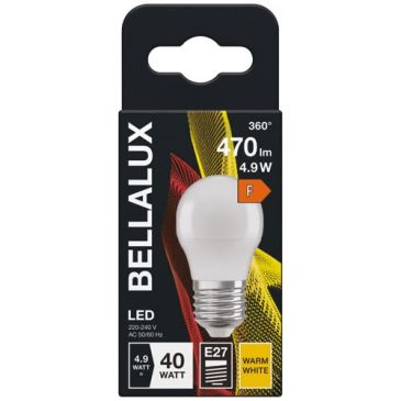 Bellalux led dépoli sphére e27 5.5w chaud 470lm
