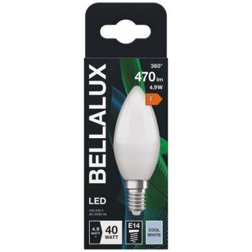 Bellalux led radiateur dépoli flamme e14 4.9w froid 470lm