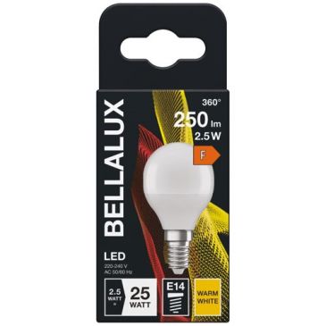 Bellalux led radiateur dépoli sphère e14 3.3w chaud 250lm