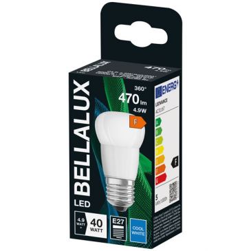 Bellalux led radiateur dépoli sphère e27 4.9w froid 470lm