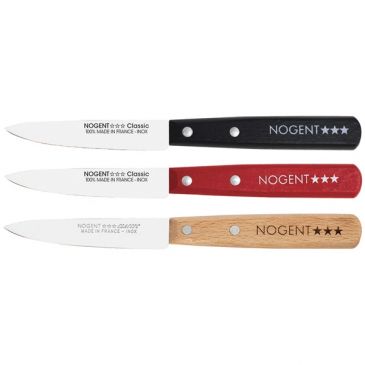 Boîte 20 couteaux Office 9 cm Noir / Rouge / Hêtre - Classic Bois