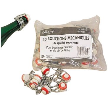 Bouchons mécaniques tête porcelaine x40