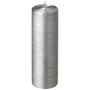 Bougie pillier argent ht 250 mm