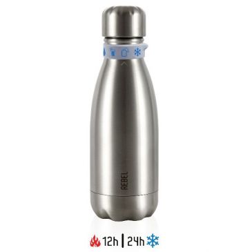 Bouteille isotherme 28 cl Mettalic Argent - Rebel
