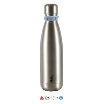 Bouteille isotherme 50 cl Mettalic Argent - Rebel