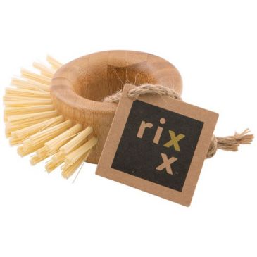 Brosse abrasive avec poignée circulaire en bambou - RIXX 
