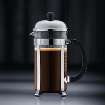 Cafetière à piston 3 Tasses Chromée & Noire - Chambord