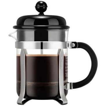 Cafetière à piston 4 Tasses Noir & Chromé  - Caffettiera
