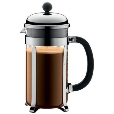 Cafetière à piston 8 Tasses Chromée & Noire - Chambord