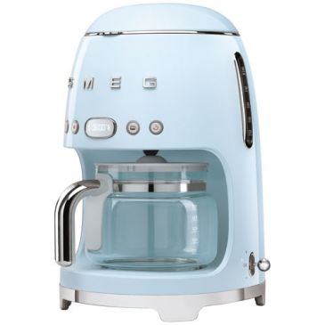 Cafetière filtre 10 tasses programmable Bleu Azur - Années 50 - DCF02PBEU