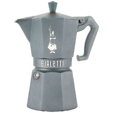 Cafetière italienne 6 tasses Gris Silver - Moka Exclusive Octogonal