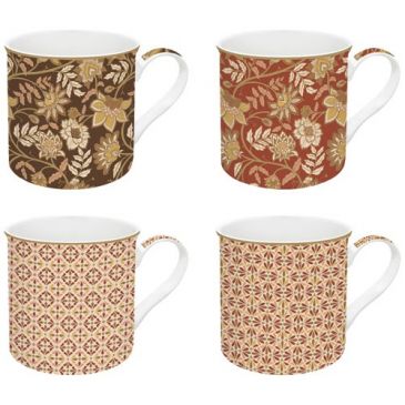 Coffret 4 mugs 30 cl - Fleurs de Rêves