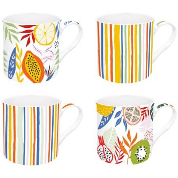 Coffret 4 mugs 30 cl - Tutti Frutti