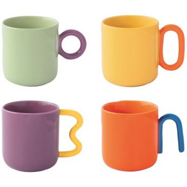 Coffret 4 mugs 35 cl Bicolore - Creative