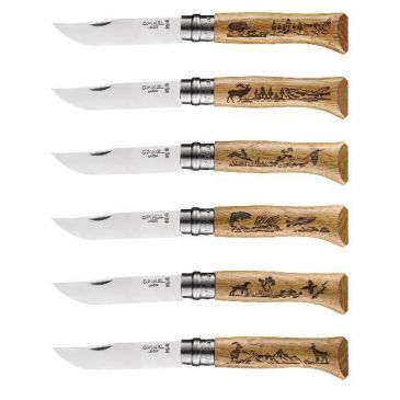 Lot de 6 Couteaux - Tradition N°8 Gravure Animalia