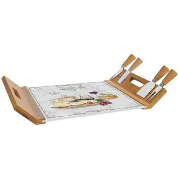 Coffret Plateau à fromages + 4 couteaux - Les Fromages de nos Régions