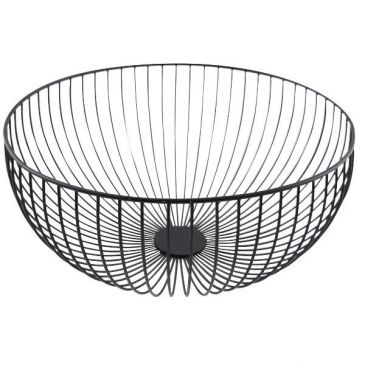 Corbeille à fruits 35 cm Noire - Wire