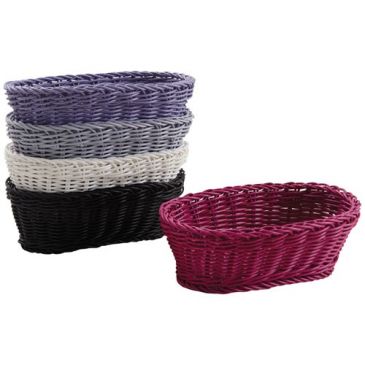 Corbeille polypropylène ovale 22x14x8cm assortis