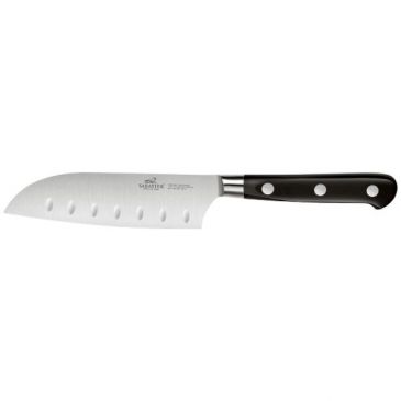Couteau Santoku alvéolé 13 cm - Idéal Inox & Rivets inox - Lion Sabatier