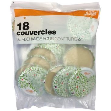 Lot de 18 couvercles pour confituriers