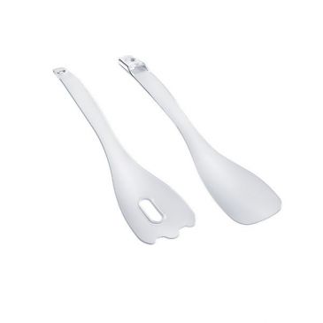 Couvert à salade 2 en 1 plastique transparent 28cm TWEENGS