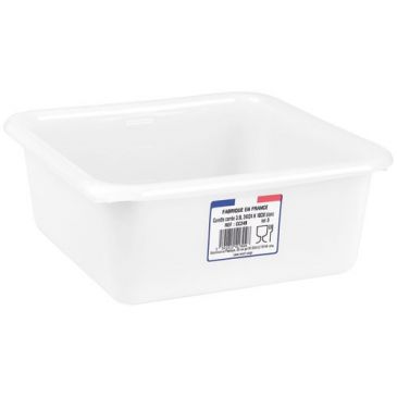 Cuvette carrée - Alimentaire -  24 cm - 3.5 L - blanc