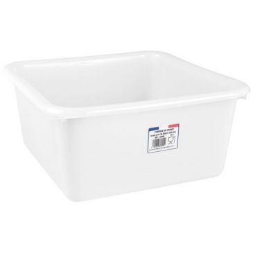 Cuvette carrée 38cm 15l blanc alimentaire