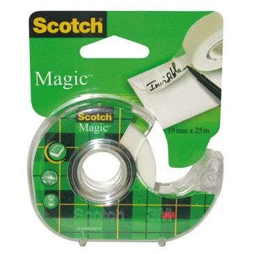 Ruban adhésif  Magic sur dévidoir 19 mm x 25 m
