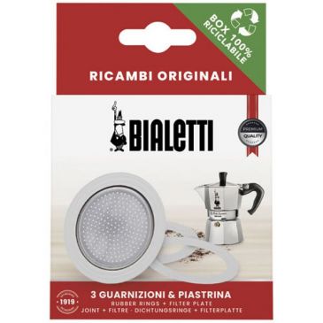 Filtre + 3 joints pour cafetières italiennes 1 tasse