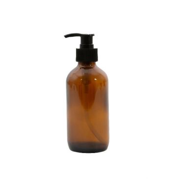 Flacon pompe en verre ambré 250 ml