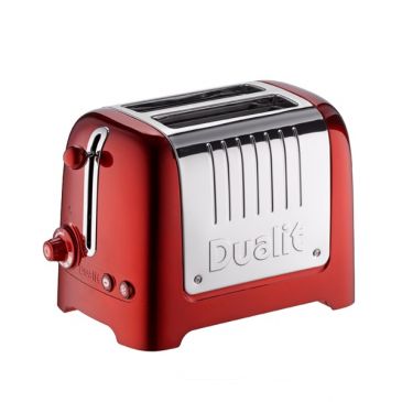 Grille-pain 2 tranches Rouge & Inox - Lite - 26221