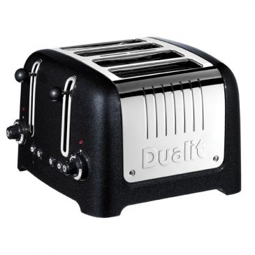 Grille-pain 4 tranches Noir & Inox - Lite - 46225