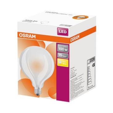LED globe 95mm verre dépoli 11W= 100W E27 806LM chaud