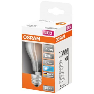 Led standard verre dépoli 4w e27 froid bte 1