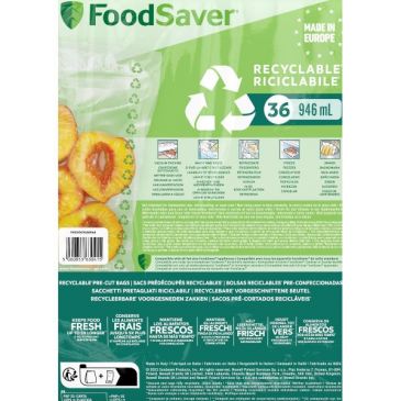 Lot 36 sacs thermosoudables recyclables 0.94 L / 20 x 29 cm 