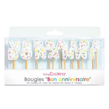 Lot de 15 bougies - Bon anniversaire