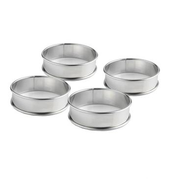 Lot de 4 cercles à tarte - 8 cm