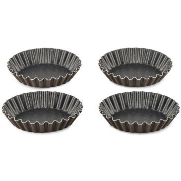 Lot de 4 moules à tartelettes 11 cm - Perfect Bake