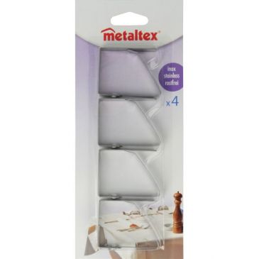 Lot de 4 pinces-nappe inox
