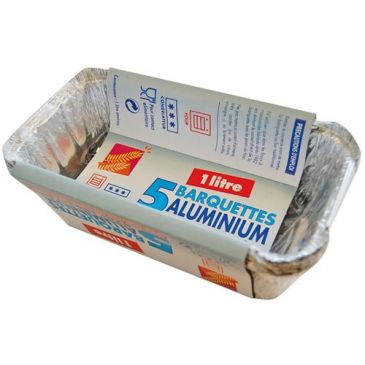 Lot de 5 barquettes aluminium 1 litre - Elbe